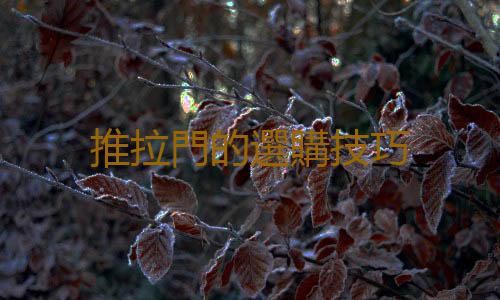 推拉門的選購技巧